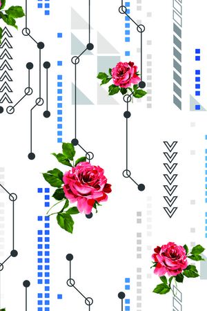 2017年女装新几何印花华亿平台图片