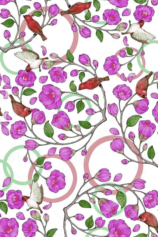 花卉印花华亿平台图片