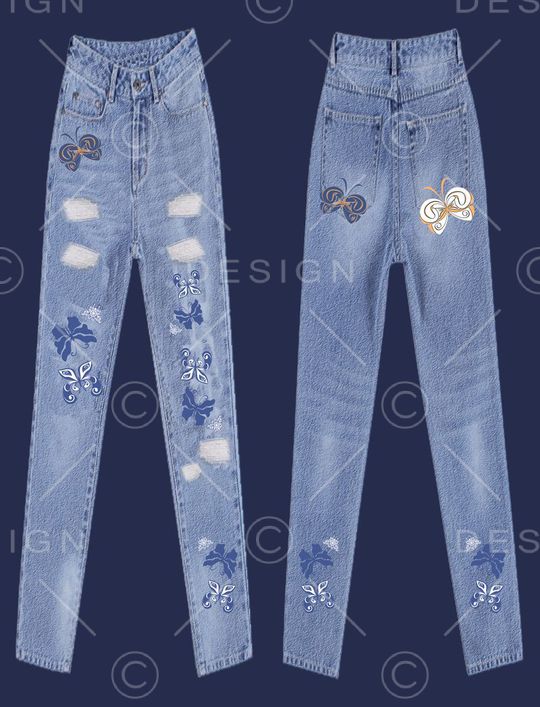 创意蝴蝶印花华亿平台图片