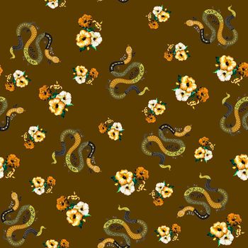 666721-蛇花卉黄
