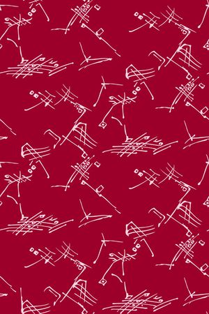 几何线条印花华亿平台图片