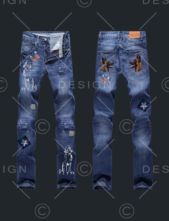 破洞印花华亿平台图片