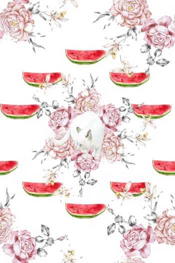 清新花卉印花华亿平台图片