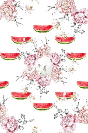 清新花卉印花华亿平台图片