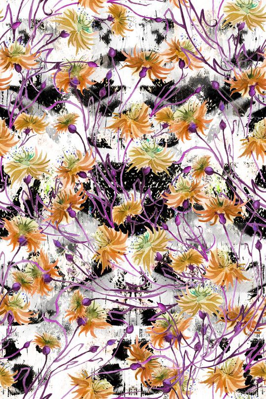 水墨印花华亿平台图片