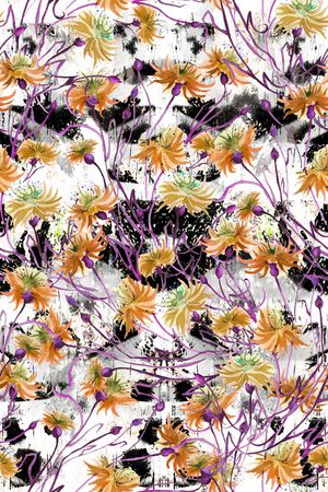 水墨印花华亿平台图片