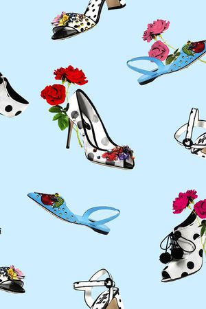 高跟鞋印花华亿平台图片