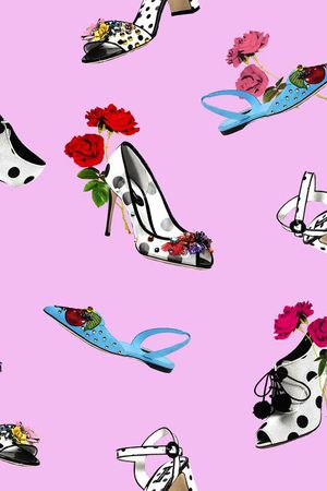 高跟鞋印花华亿平台图片