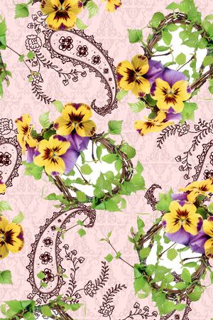 纹样佩斯利腰果印花华亿平台图片