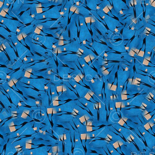 抽象人物海洋世界印花华亿平台图片