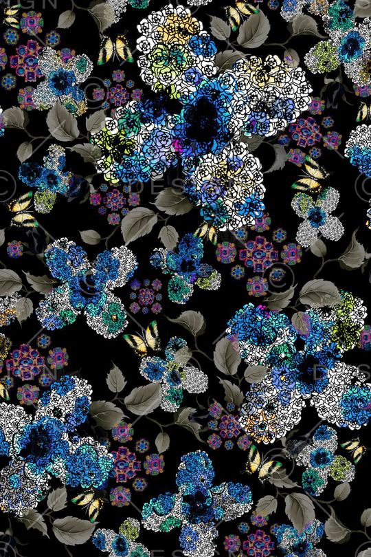 花卉印花华亿平台图片