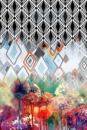 花卉印花华亿平台图片