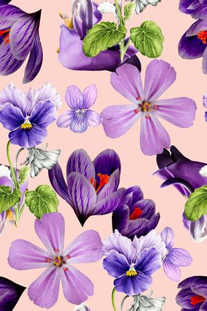 时尚潮流女装裙子雪纺真丝棉布料花卉印花印花华亿平台图片