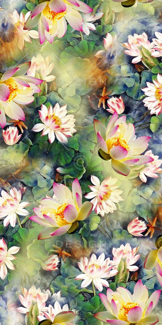 荷花印花华亿平台图片