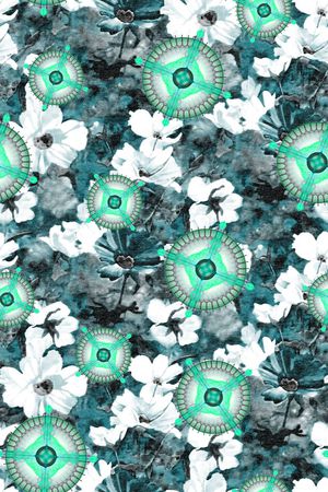 花卉印花华亿平台图片