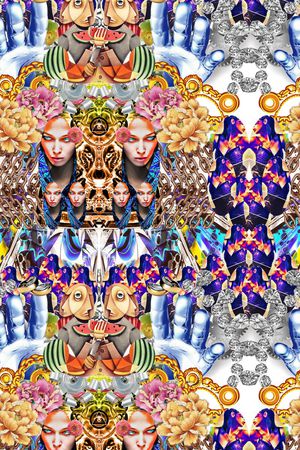 莫妮卡-女装华亿平台印花华亿平台图片