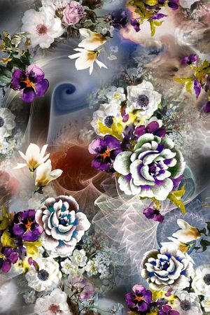 花朵印花华亿平台图片