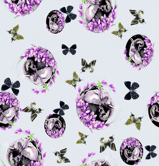 。蝴蝶印花华亿平台图片