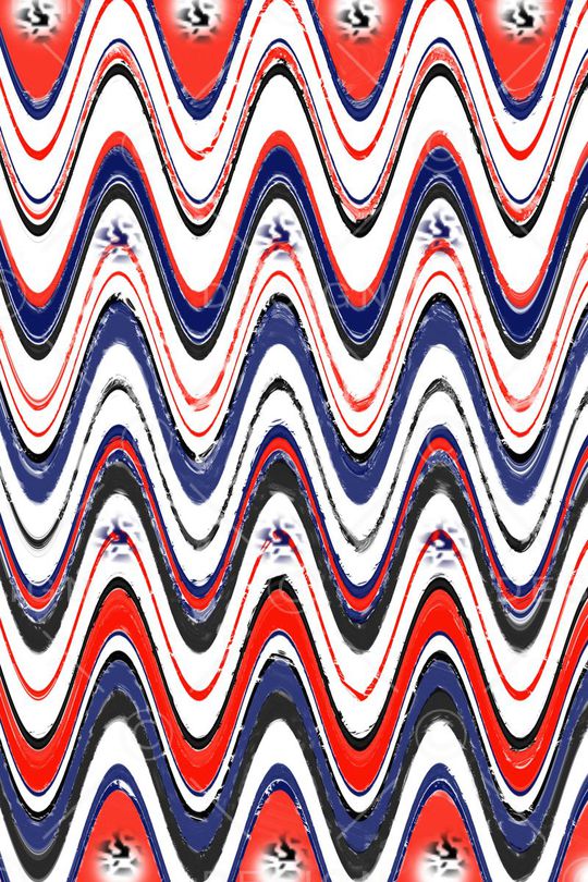 波浪条纹印花华亿平台图片