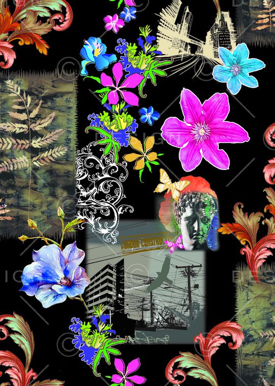 复古印花华亿平台图片