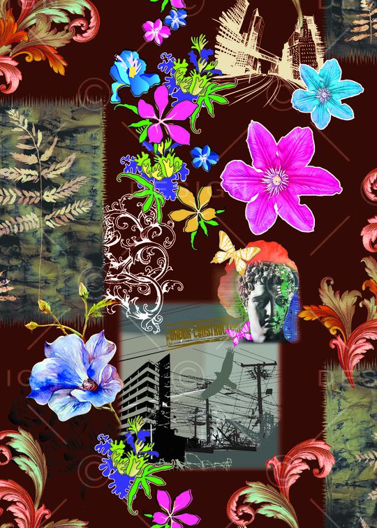 复古印花华亿平台图片