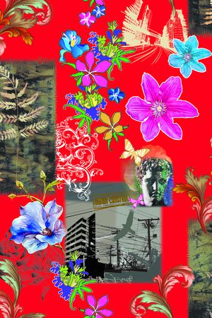 复古印花华亿平台图片