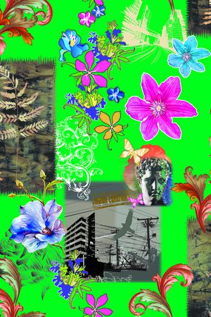 复古印花华亿平台图片