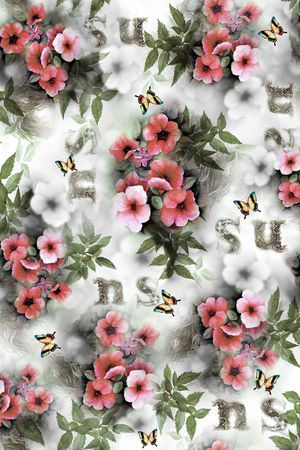 花卉印花华亿平台图片