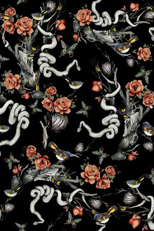 花卉印花华亿平台图片