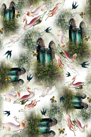 欧式城堡印花华亿平台图片