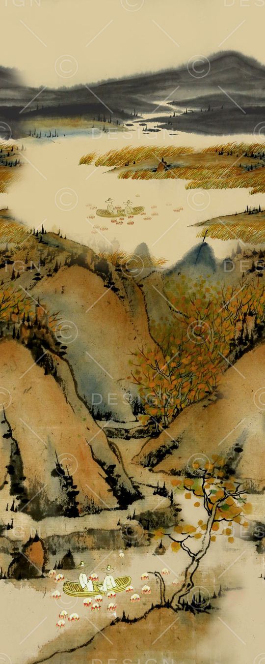 中国风印花华亿平台图片