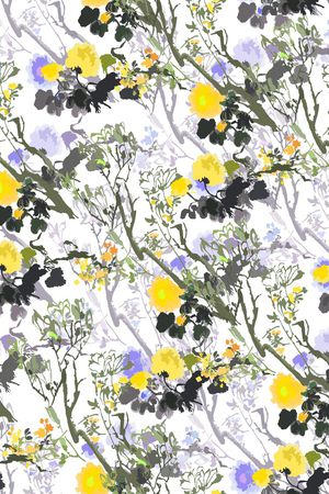 水彩风格印花华亿平台图片