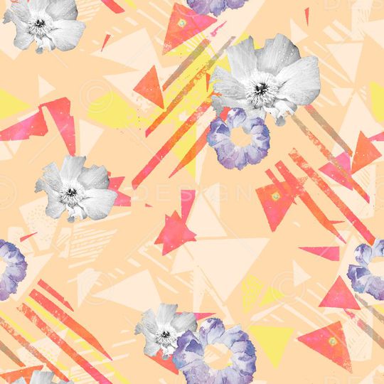 不规则几何印花华亿平台图片