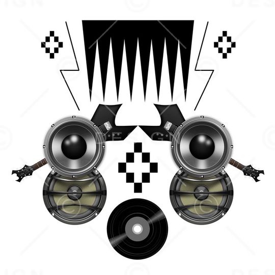 音乐符号印花华亿平台图片