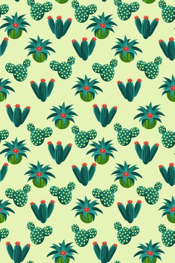 668264-手绘多肉植物 仙人掌--2