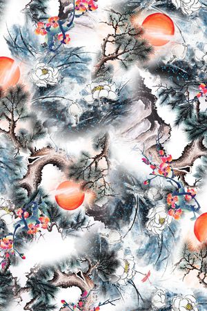 手绘印花华亿平台图片