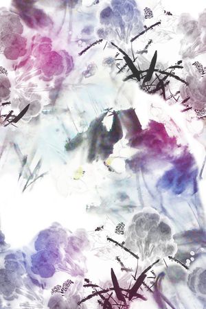 山水画印花华亿平台图片