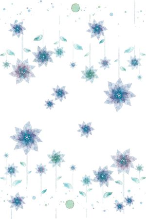 水彩清新印花华亿平台图片