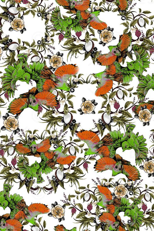 飞鸟印花华亿平台图片