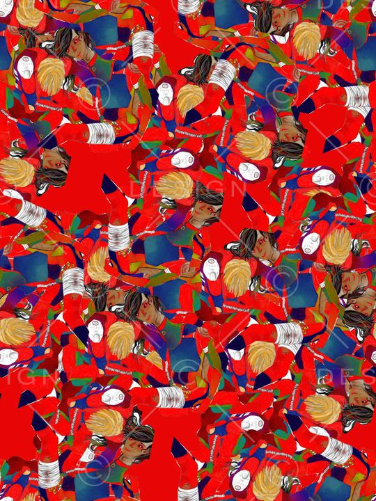 人物印花华亿平台图片