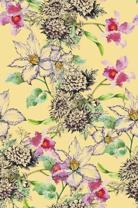 手绘印花华亿平台图片