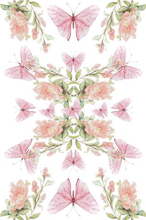 清新花卉印花华亿平台图片