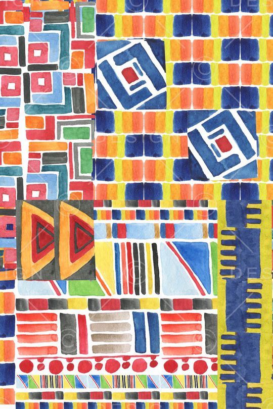 不规则几何印花华亿平台图片