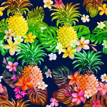 668776-菠萝 树叶 花2