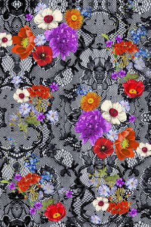 花卉印花华亿平台图片