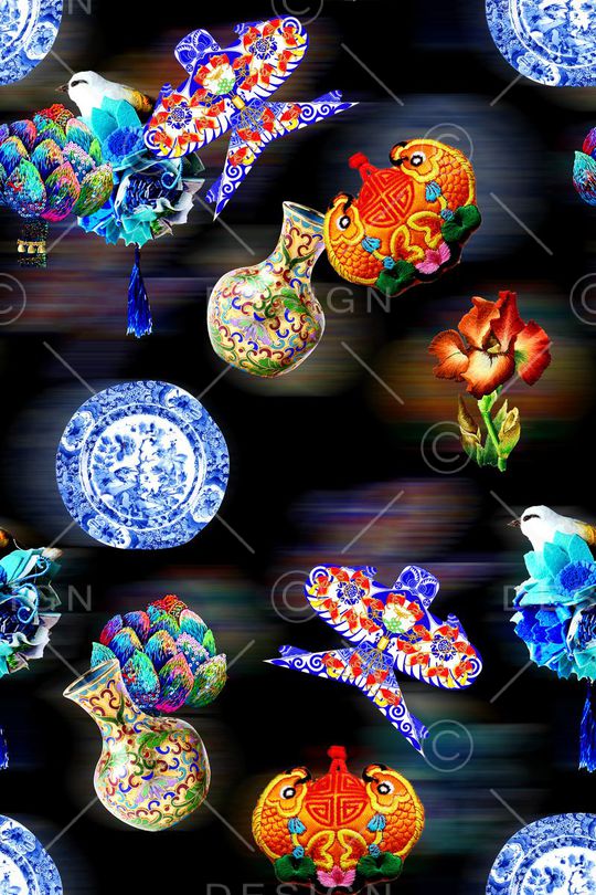 时尚女装印花华亿平台图片