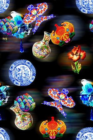 时尚女装印花华亿平台图片