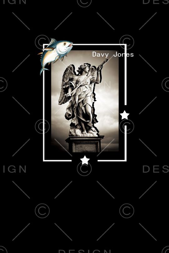 雕像、复古、照片、几何线框、英文、动物、鱼、男装定位印花华亿平台图片