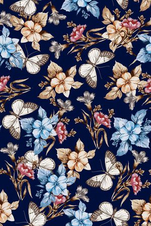 花卉印花华亿平台图片