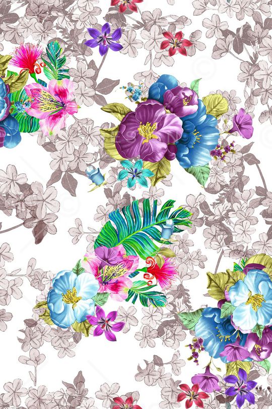 花卉印花华亿平台图片